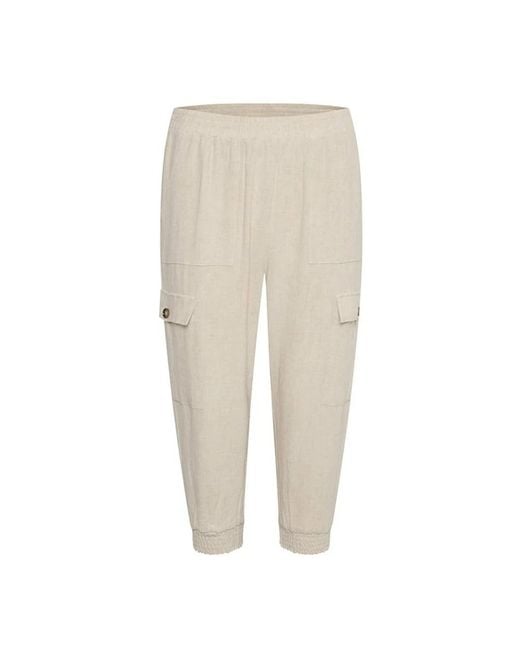 Kaffe Natural Cropped Trousers