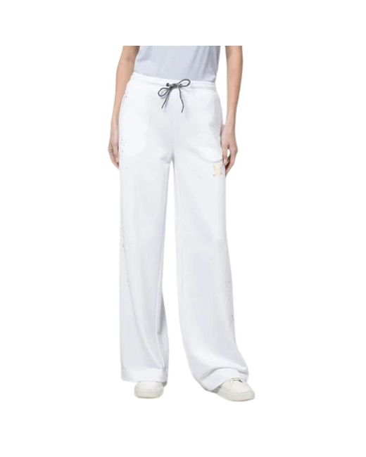 Twin Set White Straight Trousers