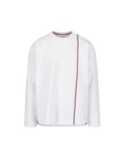 Thom Browne Lässiges langarmshirt in White für Herren