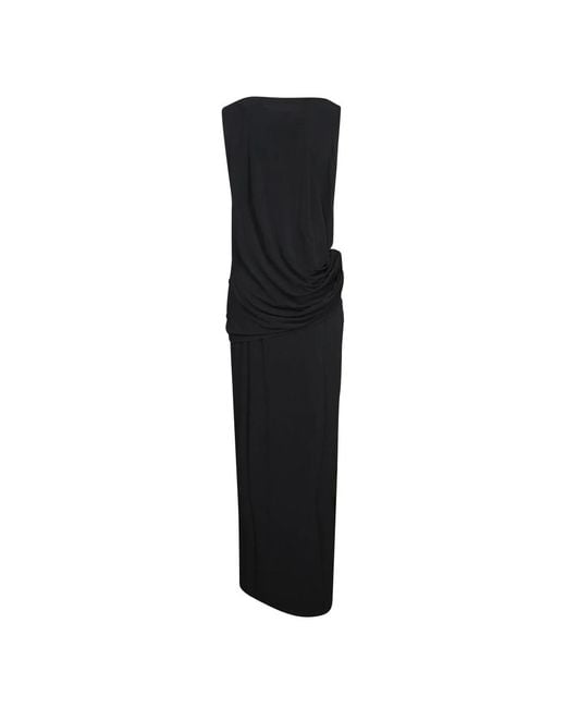 Jacquemus Kleedjes ,Zwart ,Elegante Zwarte Mouwloze Lange Jurk in het Black