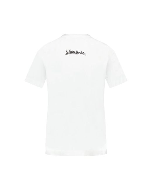 Simone Rocha White Blend Cotton T-Shirt