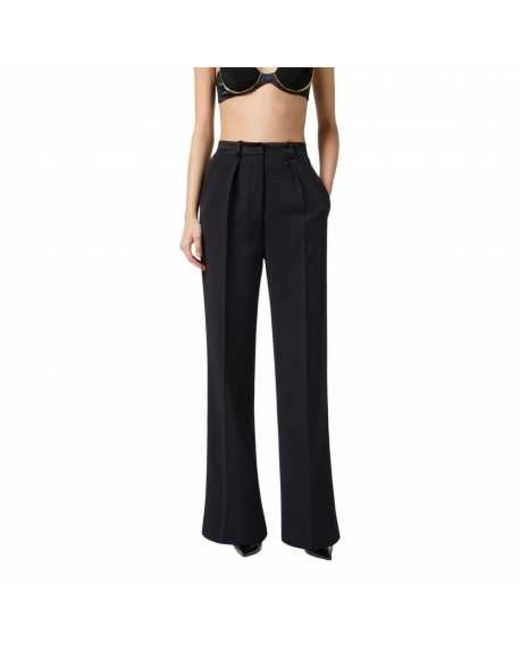 Elisabetta Franchi Black Wide Trousers