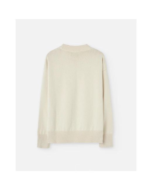 Round-Neck Knitwear di AMI in White da Uomo