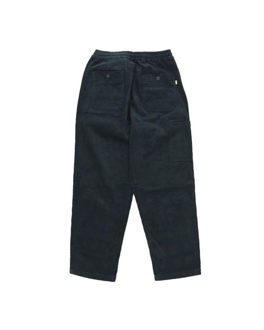 Huf Blue Straight Trousers for men