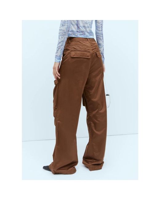 Trousers > wide trousers DIESEL en coloris Brown