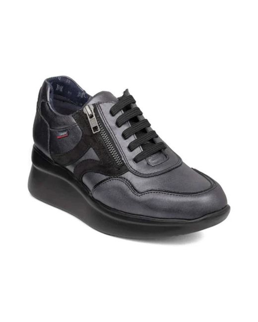 Callaghan Black Wildleder Zip Sneakers Mit Gummisohle