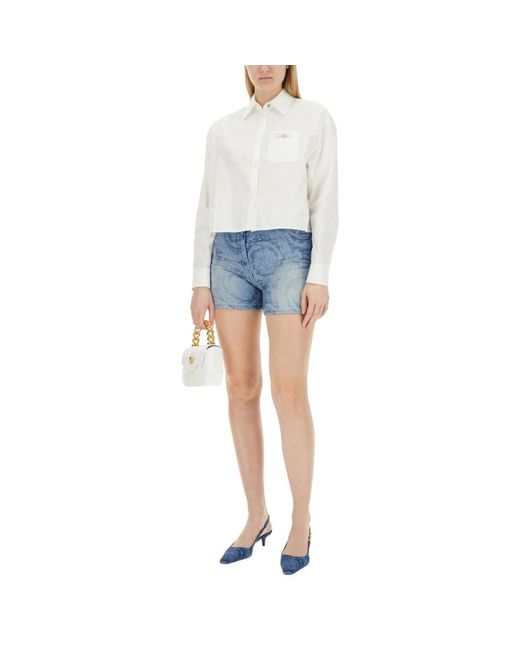 Versace Blue Denim Shorts