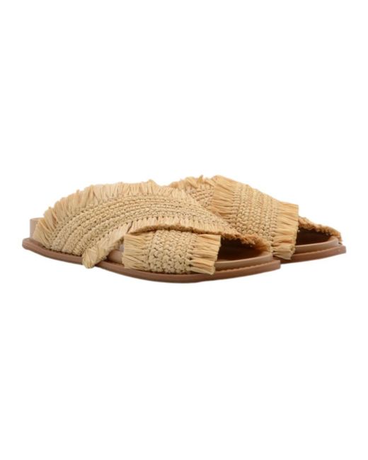 Michael Kors Natural Sliders