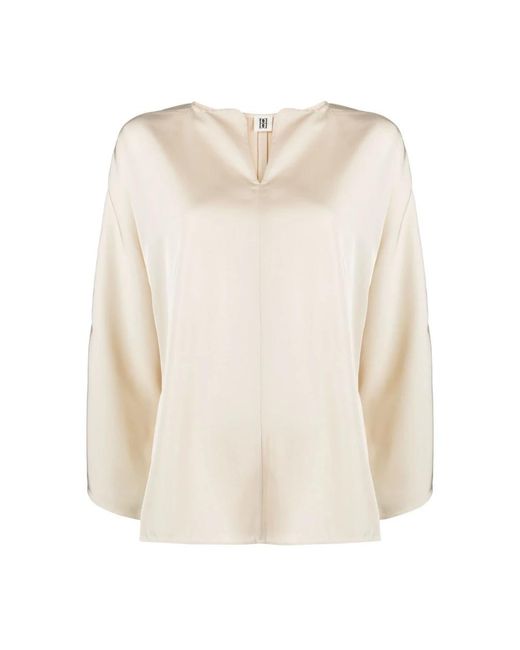 By Malene Birger Overhemden ,Elegante Vanillecrème Blouse in het White