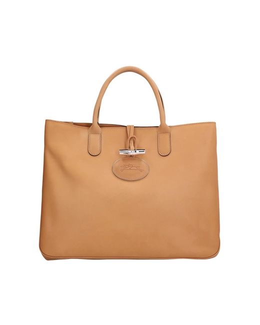 Longchamp Brown Shopping Bags