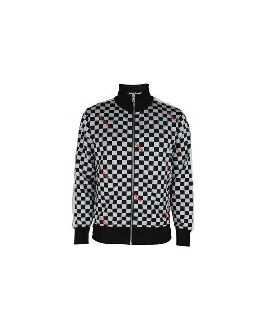 Palm Angels Hoodies & Sweatvesten ,Zwart ,Polyester Checkerboard Vest in het Black voor heren