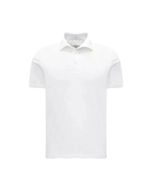 Fedeli Tops ,Wit ,Katoen Zero Polo Shirt in het White voor heren