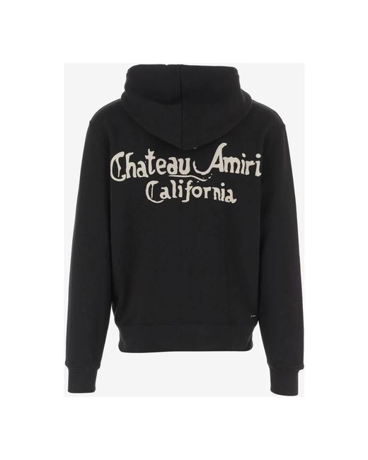 Amiri Hoodies & Sweatvesten ,Zwart ,Katoen Cotton Hoodie Met Rits in het Black voor heren