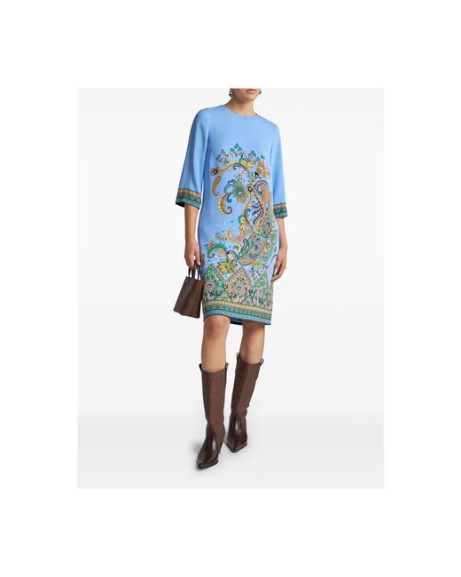 Etro Blue Short Dresses