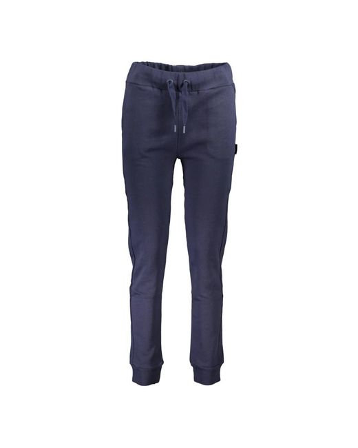 North Sails Broeken ,Blauw ,Katoen Blauwe Sportieve Katoenen Broek Met Logo in het Blue