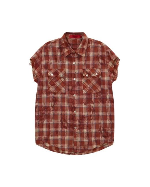 Acupuncture Red Short Sleeve Shirts for men