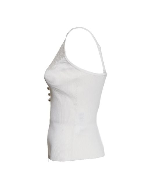 Self-Portrait White Sleeveless Tops