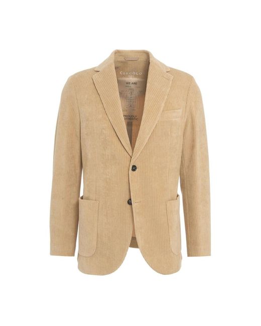 Circolo 1901 Cord-blazer in Natural für Herren