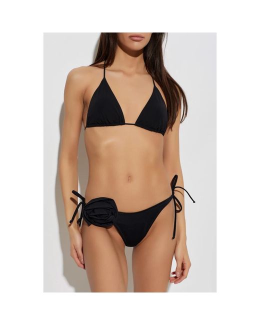 Moschino Triangle Bikini Top in het Black