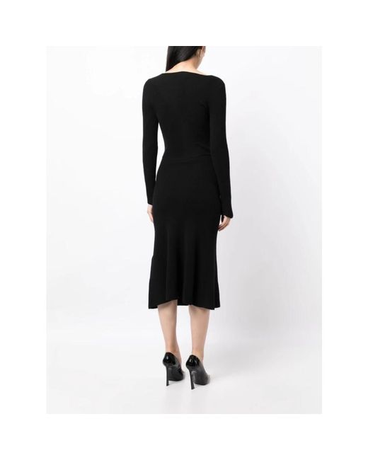Victoria Beckham Black Midi Dresses