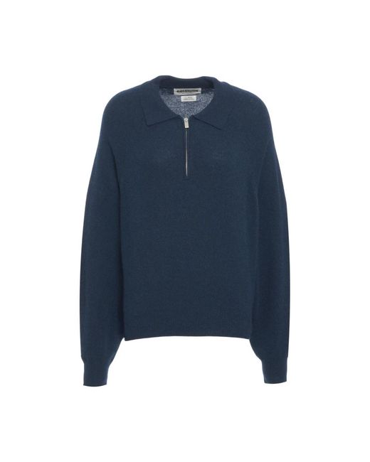 Crush Kasjmier Polo Kraag Sweater Blu in het Blue