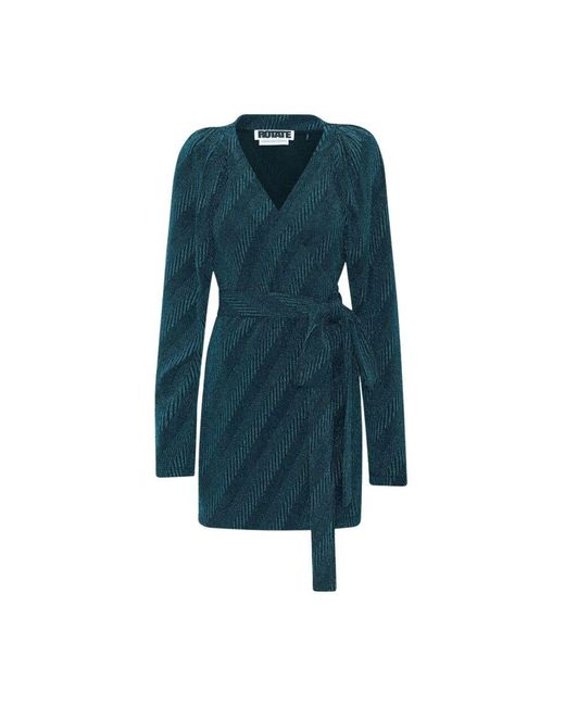 ROTATE BIRGER CHRISTENSEN Blue Knitted Dresses