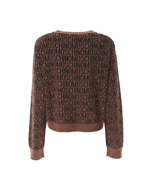 Moschino Brown Round-Neck Knitwear