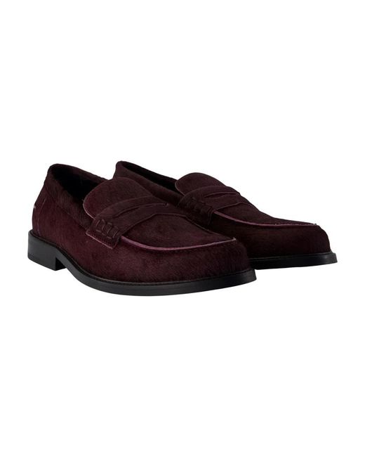 Samsøe & Samsøe Schoenen ,Rood ,Leer Safredda Loafers in het Brown