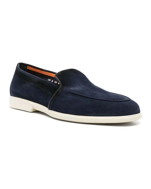 Santoni Blue Loafers for men
