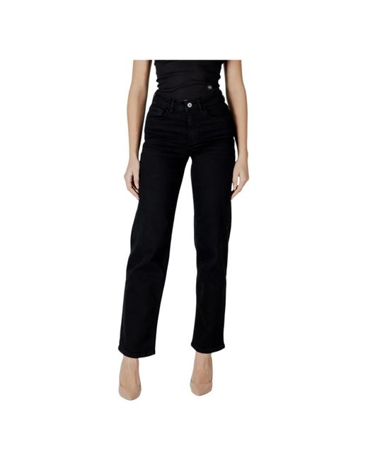 Ichi Black Straight Fit Jeans