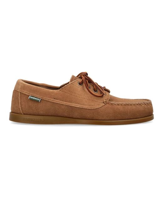 Sebago Brown Laced Shoes for men