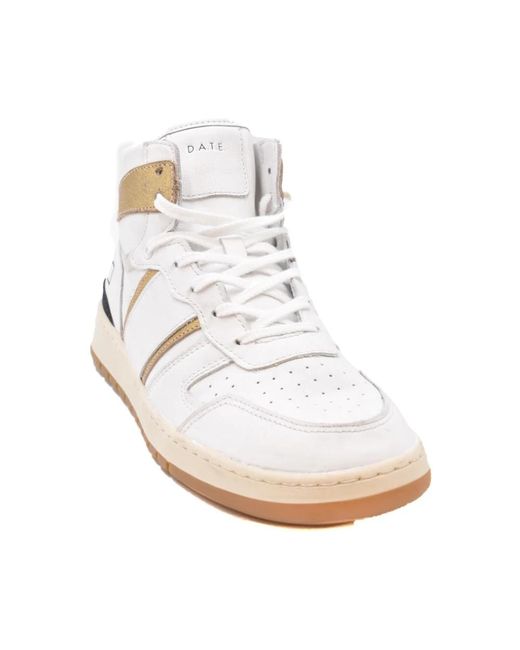 Date Schoenen ,Wit ,Stijlvolle High-Top Sneakers in het White