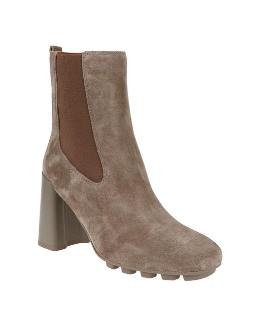Hogan Brown Heeled Boots