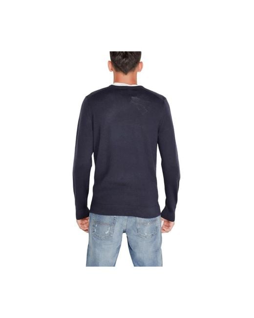 Calvin Klein Blue Round-Neck Knitwear for men