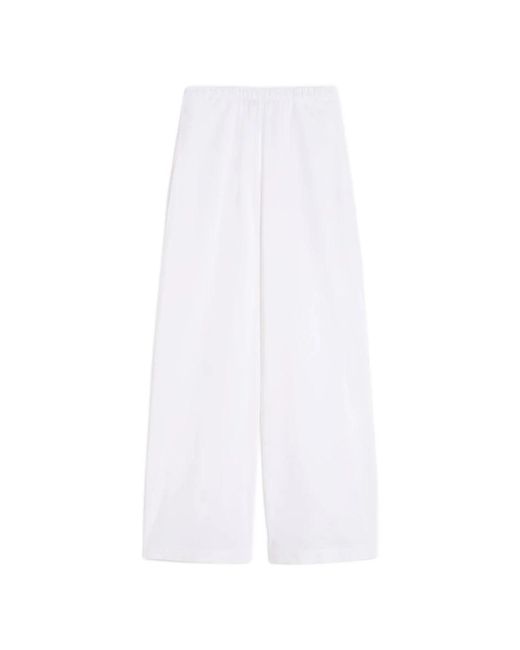 Max Mara White Wide Trousers