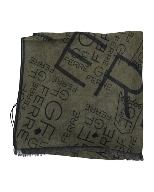 Gianfranco Ferré Green Silk Scarves