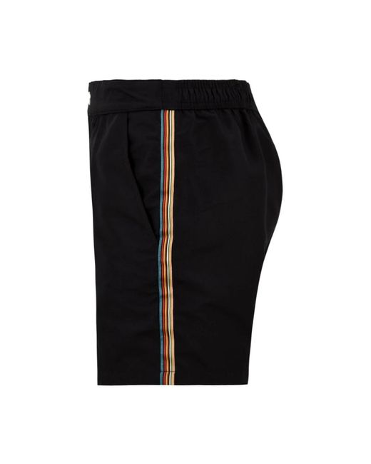 Paul Smith Badmode ,Zwart ,Polyester Signature Stripe Zwemshorts in het Black voor heren
