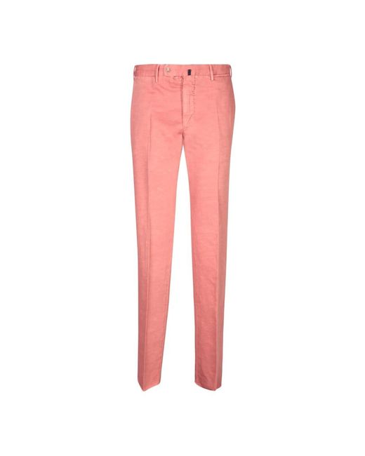 Incotex Chinos in het Pink voor heren