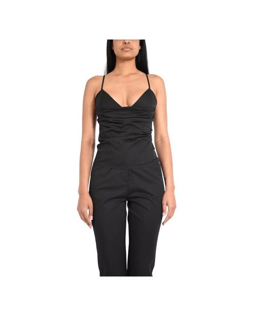 Patrizia Pepe Black Sleeveless Tops