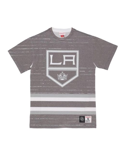 Mitchell & Ness Tops ,Veelkleurig ,Katoen Nhl Jumbotron 3.0 Tee Los Angeles in het Gray voor heren