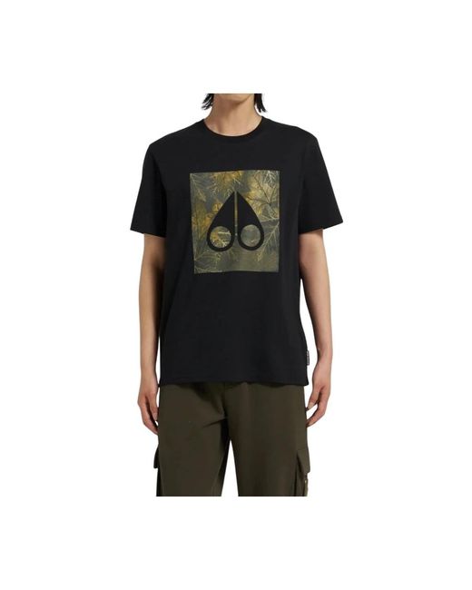 Moose Knuckles Zwarte Hemlock T-Shirt in het Black voor heren