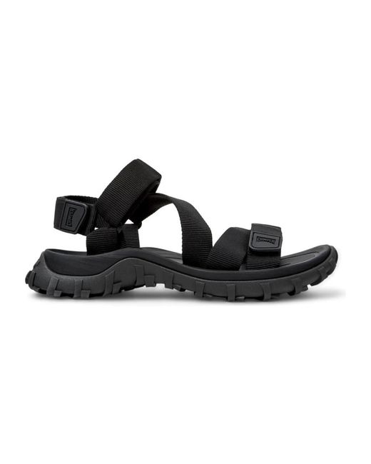 Camper Black Flat Sandals for men