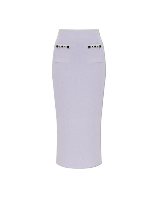 Midi Skirts Self-Portrait en coloris Purple