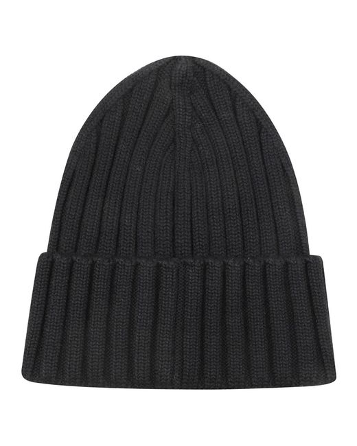 Moncler Black Logo Wollmütze