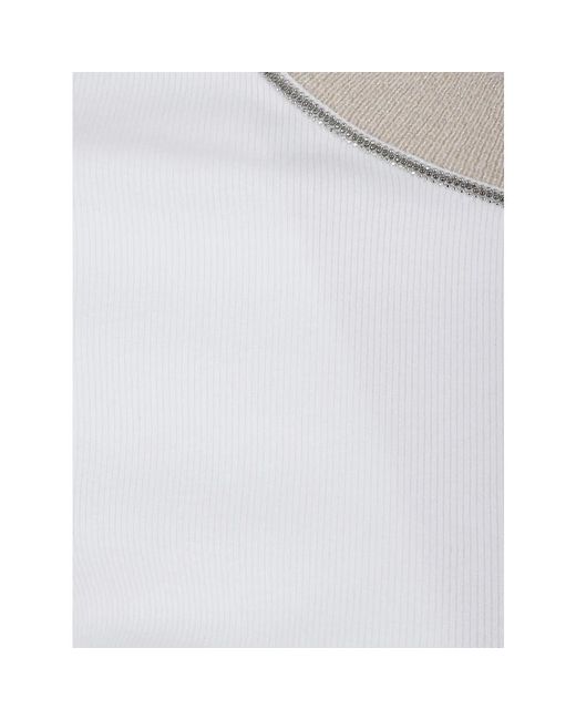 Peserico White Long Sleeve T-Shirts