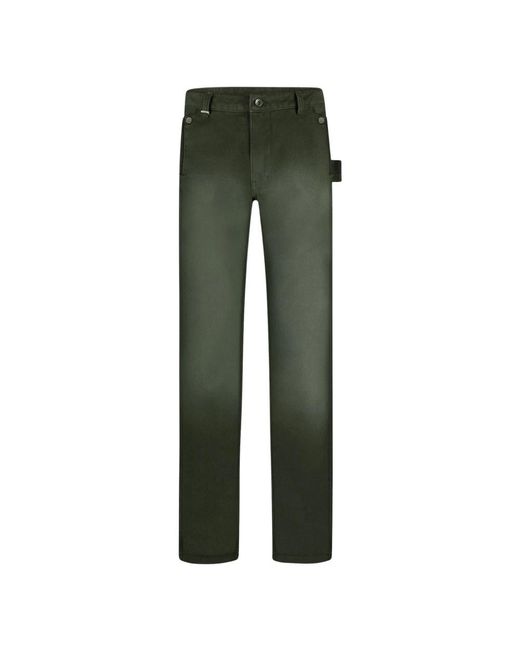 flâneur Olijf Denim Worker Broek in het Green voor heren