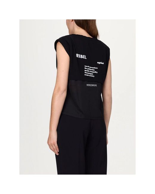 Patrizia Pepe Black Stylisches Top Für Trendsetter