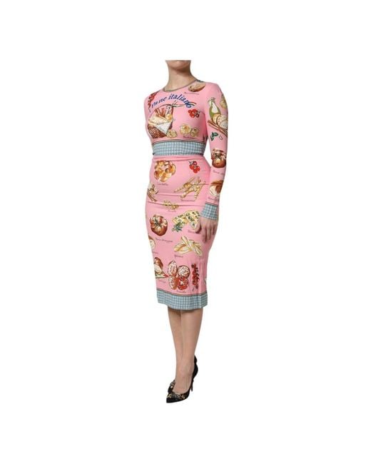 Dolce & Gabbana Red Midi Dresses