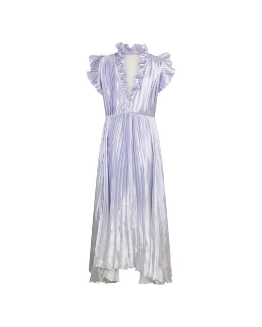 Philosophy Di Lorenzo Serafini Purple Midi Dresses