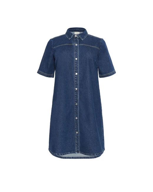 Kaffe Blue Shirt Dresses